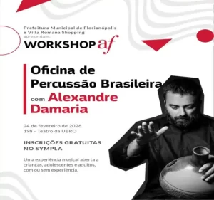 Teatro da UBRO recebe oficina gratuita de percussão brasileira em Florianópolis 15