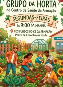 Leia mais sobre o artigo Centro de Saúde da Armação convida comunidade para participar de horta coletiva