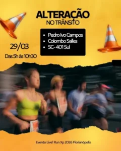 Leia mais sobre o artigo Evento esportivo altera trânsito em Florianópolis na manhã deste domingo (29)