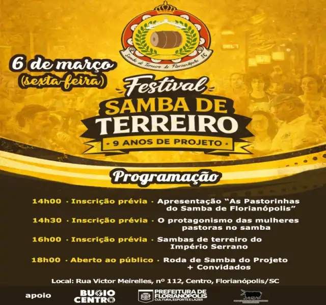 Festival celebra 9 anos do Projeto Samba de Terreiro 1