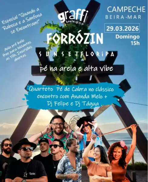 Forrózin Sunset Floripa retorna ao Campeche com segunda edição do Pé na Areia e Alta Vibe 1