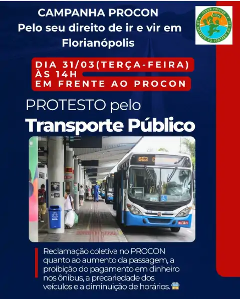 Protesto em Florianópolis cobra melhorias no transporte público 1