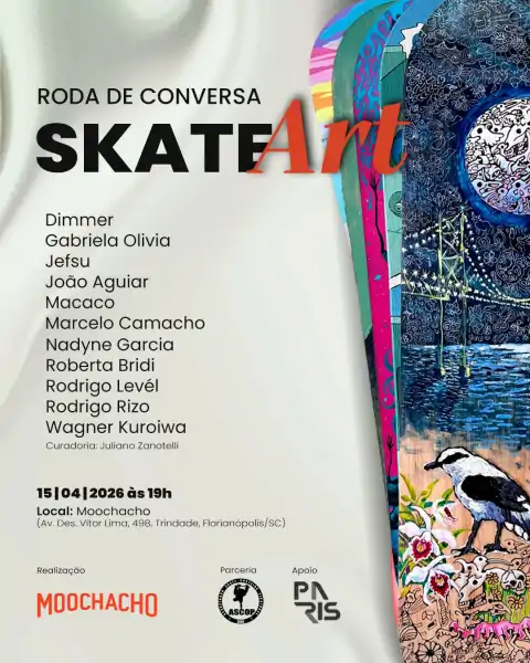 Artistas da mostra Skate Art participam de roda de conversa gratuita na Trindade 1
