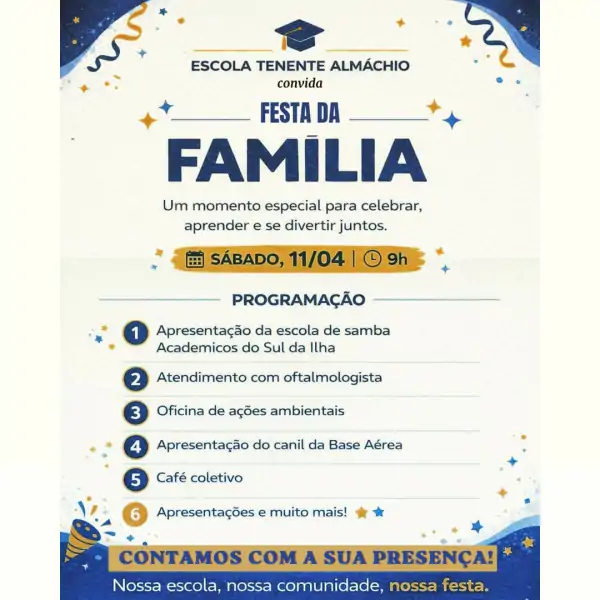 EEB Tenente Almachio promove Festa da Família neste sábado na Tapera 1