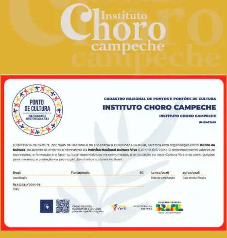 Instituto Choro Campeche é reconhecido como Ponto de Cultura pelo Ministério da Cultura 1
