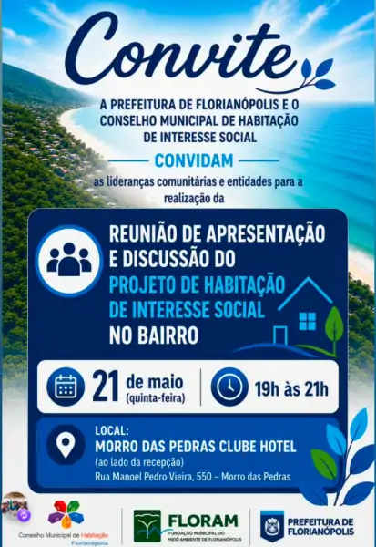 Prefeitura de Florianópolis realiza reunião sobre projeto habitacional no Morro das Pedras 1