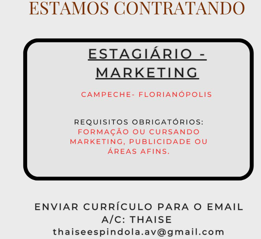 Estágio em Marketing – Campeche 1