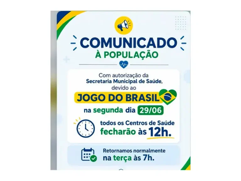 Centros de Saúde terão atendimento até o meio-dia