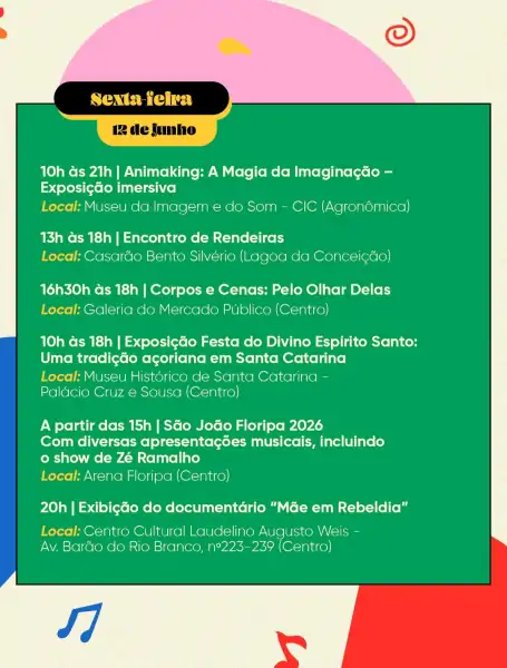 Festa de São João em Florianópolis terá Zé Ramalho, gastronomia típica e entrada gratuita 3 Festa de São João em Florianópolis terá Zé Ramalho, gastronomia típica e entrada gratuita 3