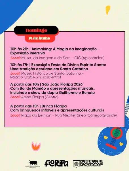 Festa de São João em Florianópolis terá Zé Ramalho, gastronomia típica e entrada gratuita 2 Festa de São João em Florianópolis terá Zé Ramalho, gastronomia típica e entrada gratuita 2