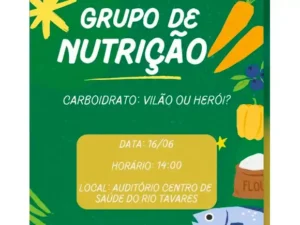 Home 6 Grupo de Nutrição promove encontro sobre carboidratos no Centro de Saúde do Rio Tavares