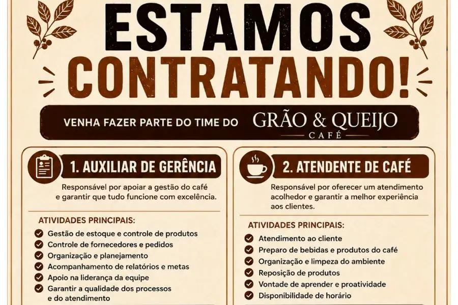 Atendente de Café – Florianópolis 1 Atendente de Café – Florianópolis 1