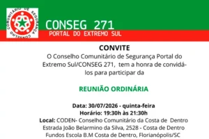 CONSEG Portal do Extremo Sul realiza reunião ordinária nesta quinta-feira em Florianópolis