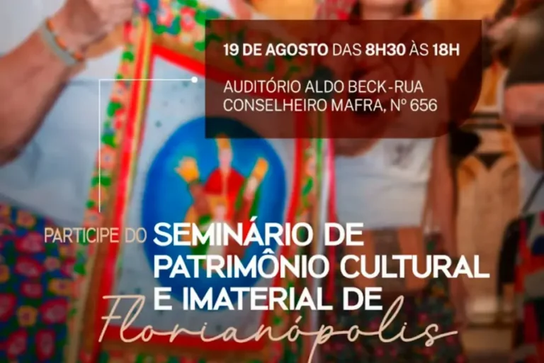 Seminário vai debater patrimônio cultural e imaterial de Florianópolis no dia 19 de agosto