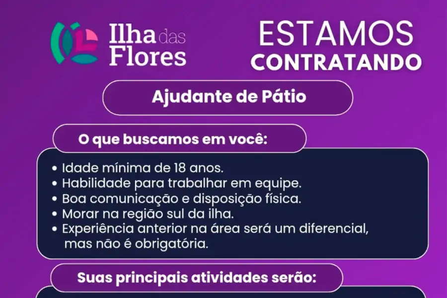 Ajudante de Pátio – Sul da Ilha 1