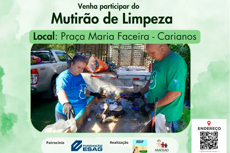 Carianos recebe mutirão de limpeza neste sábado com ações de educação ambiental 1 Carianos recebe mutirão de limpeza neste sábado com ações de educação ambiental 1