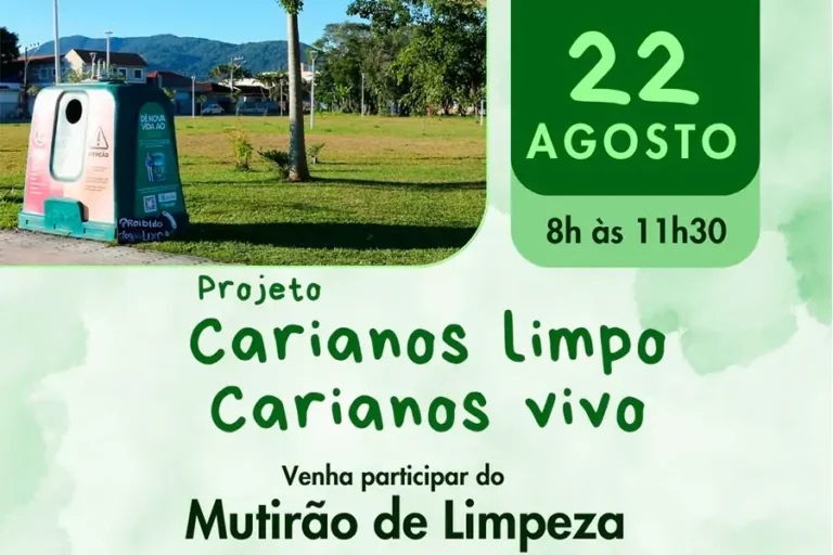 Home 20 Carianos recebe mutirão comunitário de limpeza neste sábado
