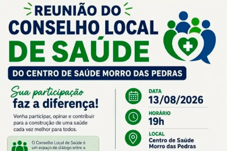 Home 26 Conselho Local de Saúde do Morro das Pedras realiza reunião nesta quinta-feira
