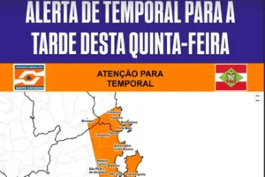 Leia mais sobre o artigo Defesa Civil emite alerta para temporais no Litoral de Santa Catarina nesta quinta-feira