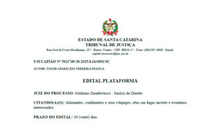 EDITAL USUCAPIÃO Nº 5011749-30.2025.8.24.0091