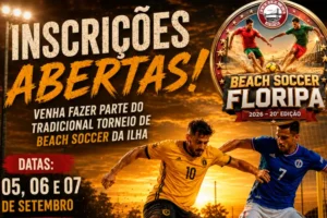 Leia mais sobre o artigo Inscrições abertas para a 20ª edição do Beach Soccer Floripa