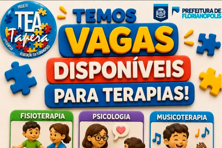 Projeto TEA Tapera abre vagas para atendimentos terapêuticos em Florianópolis 1 Projeto TEA Tapera abre vagas para atendimentos terapêuticos em Florianópolis 1