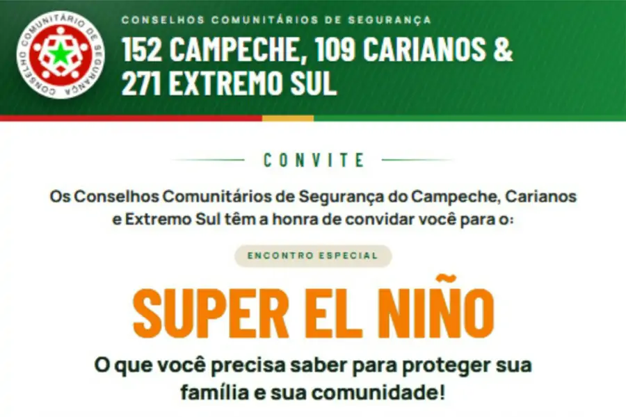 Super El Niño será tema de encontro gratuito para moradores do Sul da Ilha 1 Super El Niño será tema de encontro gratuito para moradores do Sul da Ilha 1