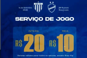 Leia mais sobre o artigo Avaí faz promoção de ingressos para duelo contra o Vila Nova na Ressacada