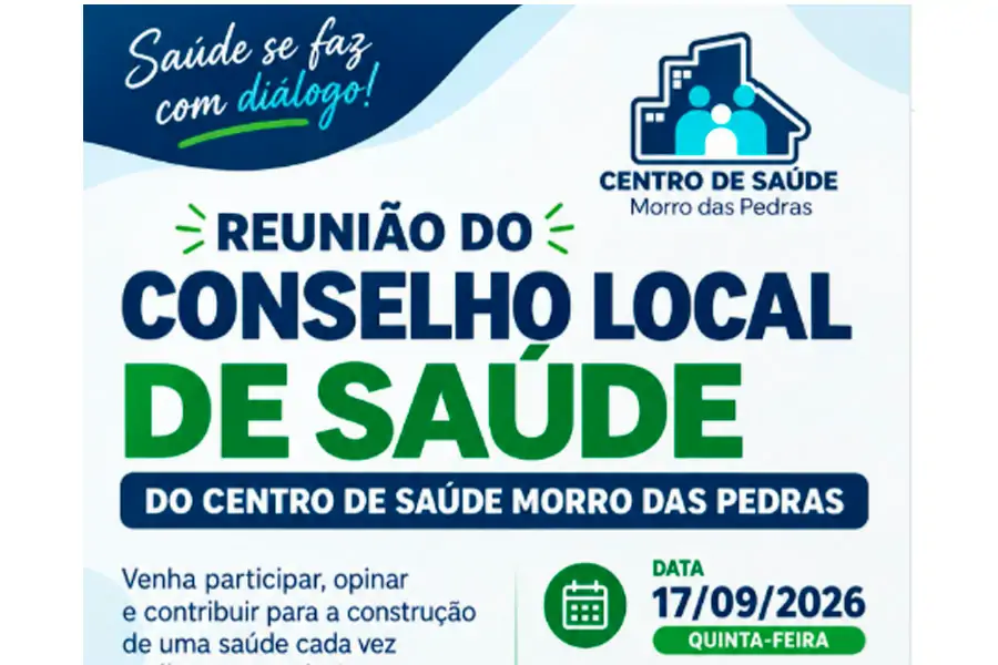 Conselho Local de Saúde do Morro das Pedras realiza reunião nesta quinta-feira 1