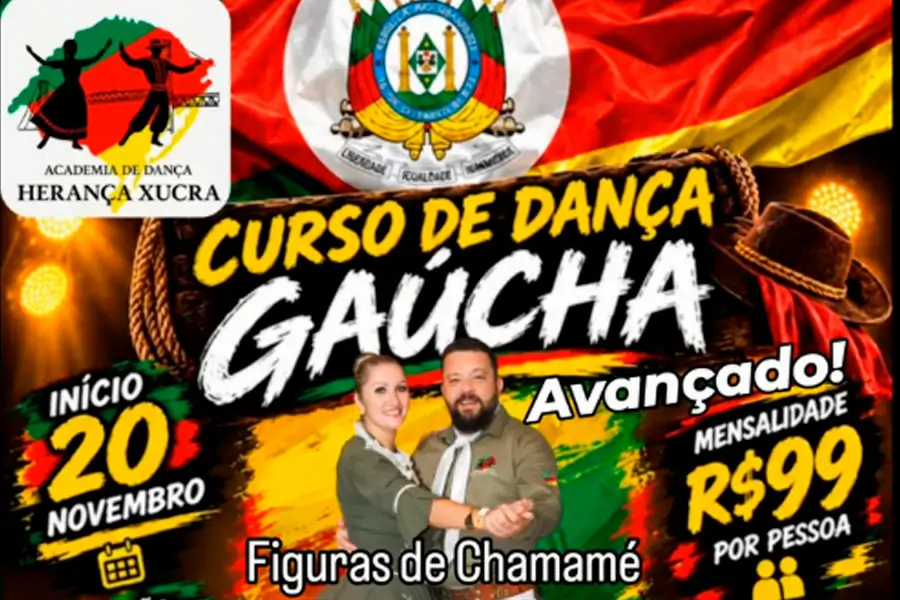 Curso de Dança Gaúcha abre turma avançada em São José 1 Curso de Dança Gaúcha abre turma avançada em São José 1