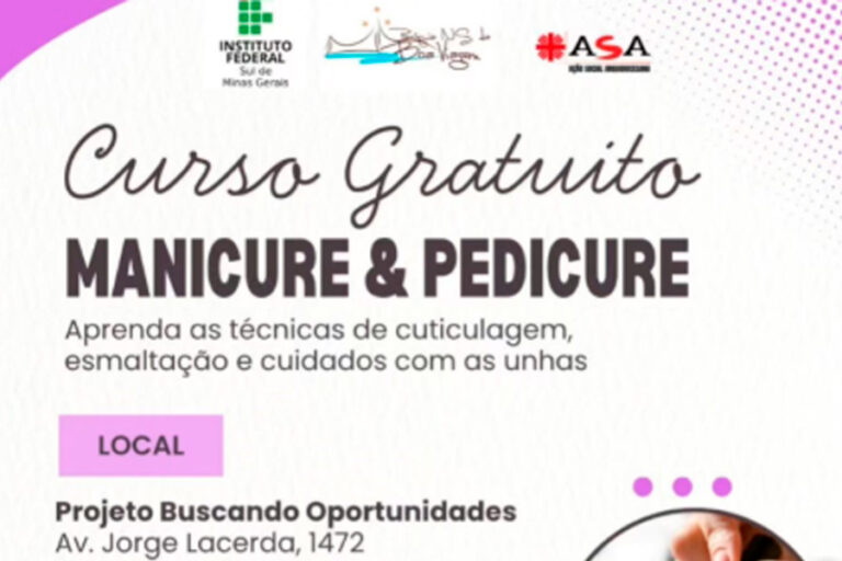 Cursos gratuitos de manicure e costura