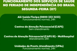 serviços de saúde no feriado