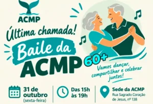 ACMP promove baile para pessoas com mais de 60 anos neste sábado no Morro das Pedras