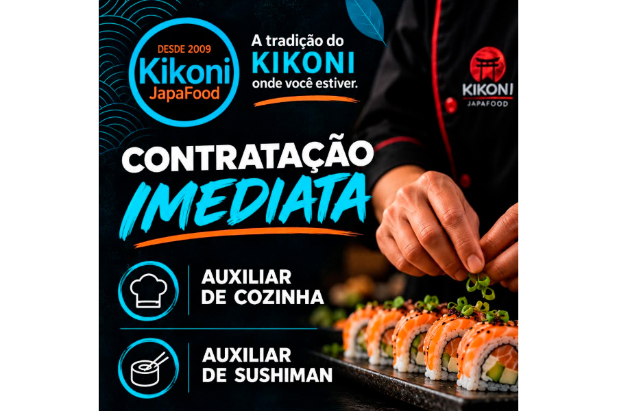 Auxiliar de Cozinha e Auxiliar de Sushiman | Campeche 1
