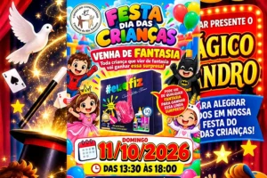 Festa do Dia das Crianças terá show de mágica e distribuição de brindes no Rio Tavares