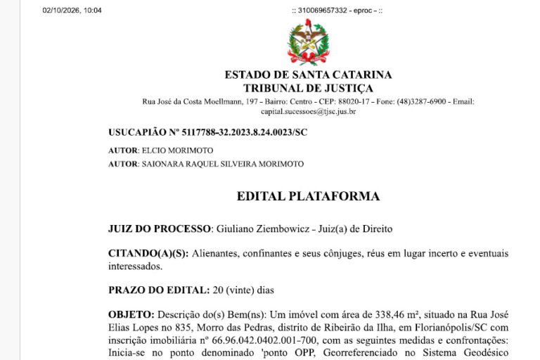 USUCAPIÃO Nº 5117788-32.2023.8.24.0023